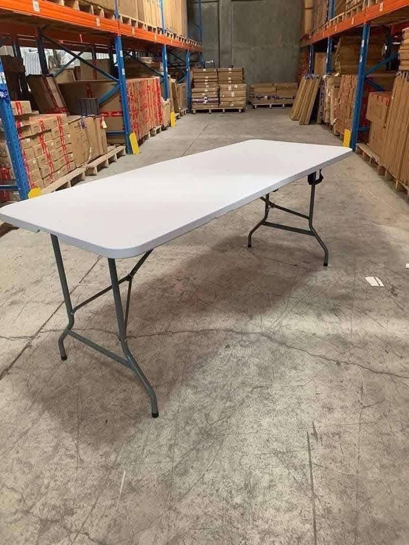 Heavy duty folding table 4ft and 6ft (Category: Tables & Sets) located in Pasig City. Submitted by shytorres (Listing ID 1394604050, Image 2). Description: Heavy-duty folding table ‼️ Wholesale/retail/bulk orders 4ft 6ft Brandnew and onhand 💯 For dining, camping, kitchen, study table, etc.. Indoor & outdoor use White color available ALSO AVAILABLE RETRACTABLE TENT 2x2 & 3x3 ‼️ 📍 sumilang pasig Open for pickup or deliver via lalamove Message me 