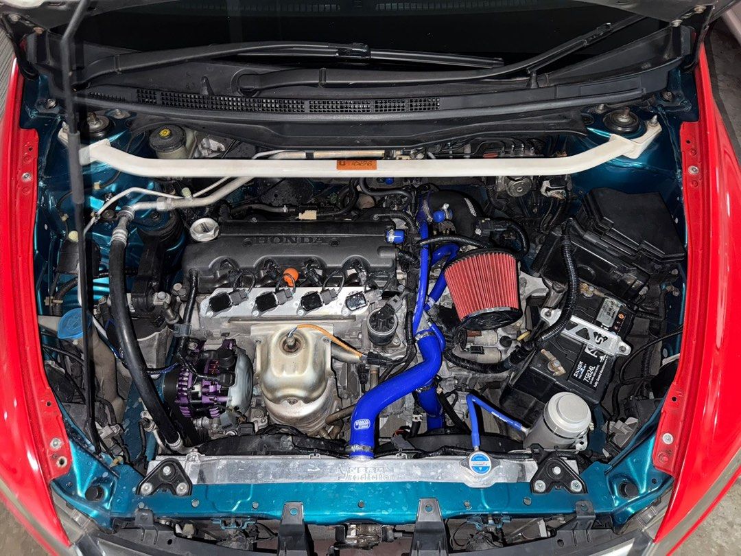 Honda Stream 1.8 RSZ (A) (Category: Used Cars) located in Singapore. Submitted by nrlynrhm (Listing ID 1297993625, Image 3). Description: Gearbox rebuilt October 2023 Engine rebuilt February 2024 Come with receipt for rebuild Engine Custom engine bay respray Full rebuilld High com piston upsize 81.5mm Skunk 2 camshaft stage 2 K20 ignition coil Synergy aluminium radiator 2 High speed fan sard 14inch Legal apexi exhaust (rare) K20 injector Custom 1