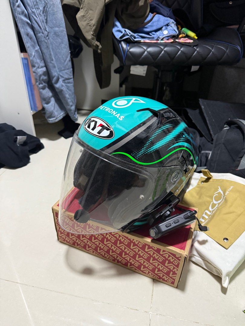 KYT NFJ Petronas with id221 BC1, Motorcycles, Motorcycle