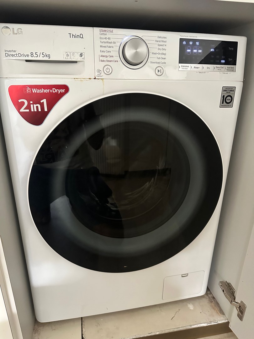LG ThinQ 2-in-1 Washer Dryer 8.5/5kg, TV &amp; Home Appliances, Washing ...