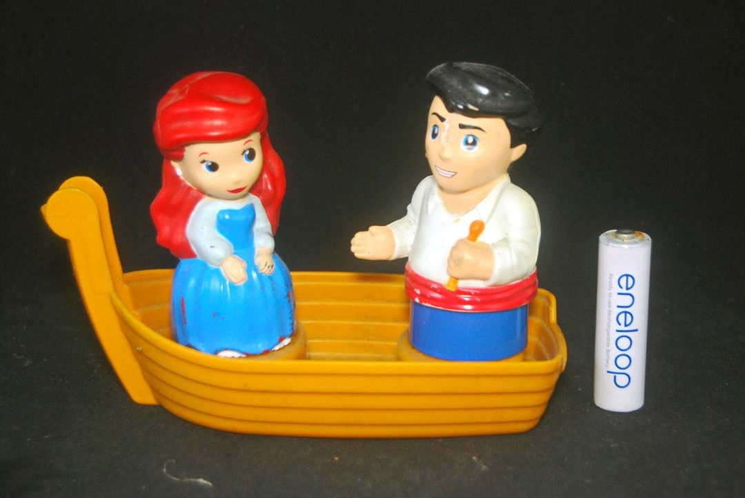 Mega Blocks ARIEL & PRINCE ERIC BOAT RIDE Set (Pre-loved) (Category: Lego & Building Sets) located in Manila. Submitted by ace.hobbies (Listing ID 1394754961, Image 1). Description: 🏷️ Item for Sale Mega Blocks ARIEL & PRINCE ERIC BOAT RIDE Set 🔎 Item Description: - Pre-loved so manage expectation of paint. - Battery in picture is for size reference only. Battery is 2 inch tall 🚮 Item does not come with original packaging anymore. 📸📦 Picture