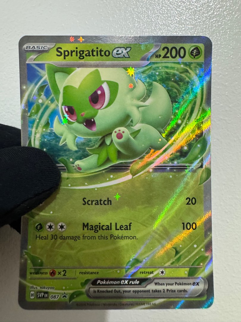 Pokemon Card: Sprigatito EX [Promo], Hobbies & Toys, Toys & Games on ...