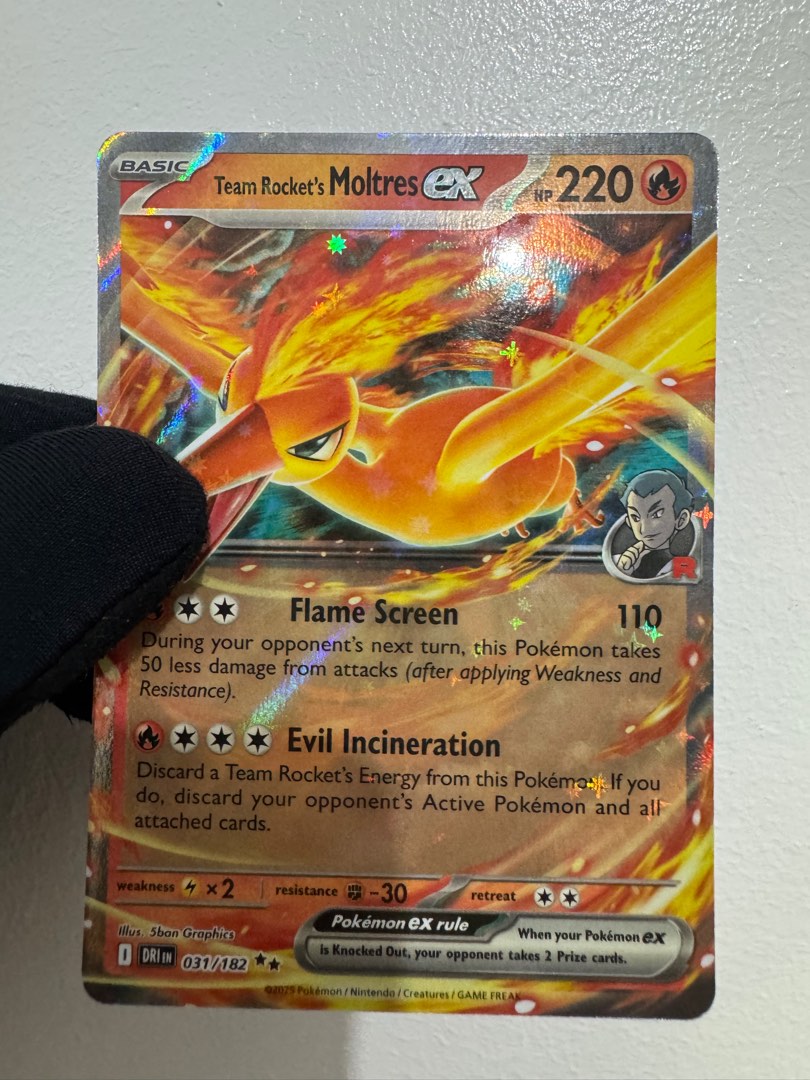 Pokemon Card: Team Rocket's Moltres EX [Destiny Rivals], Hobbies & Toys ...