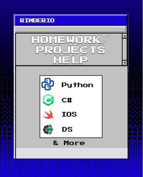 Programming Homework, Projects, and Help (Category: Everything Else) located in Singapore. Submitted by brbek101 (Listing ID 1394632761, Image 1). Description: - Programming homework and project help. - Specializing in Python, C#, iOS, and Data Science, Data Visualisation - Year 3 IT student in Ngee Ann Poly - Contact me for details..