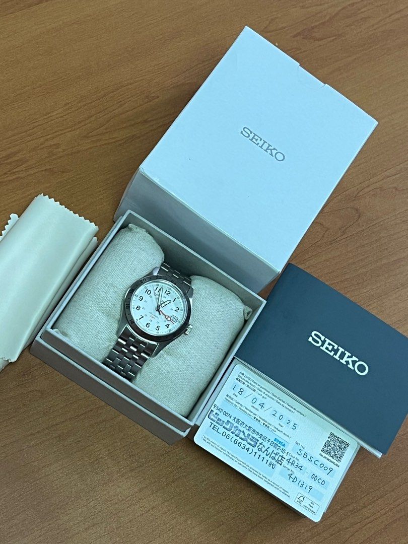 Seiko GMT Explorer “Polar” Automatic (SBSC009) (Category: Men's Watches) located in Manila. Submitted by eguillema (Listing ID 1394772473, Image 3). Description: Seiko GMT Seiko GMT Explorer “Polar” Automatic (SBSC009) -Mint Condition: 10/10 (Brand New) -Unused (resized bracelet only) ⁃ Complete Inclusions: (Outer Box, inner box, Manual, Guarantee Card, Wash Cloths, Extra Links) ⁃ Date of Purchased: April 2025 ⁃ Under Warrant until April 2026 ⁃ M