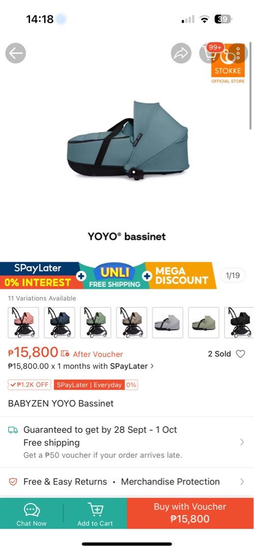 STOKKE Bassinet (Black) (Category: Strollers) located in Manila. Submitted by narziesc (Listing ID 1394658294, Image 2). Description: Already lower than srp! Barely used. Baby outgrew it already.