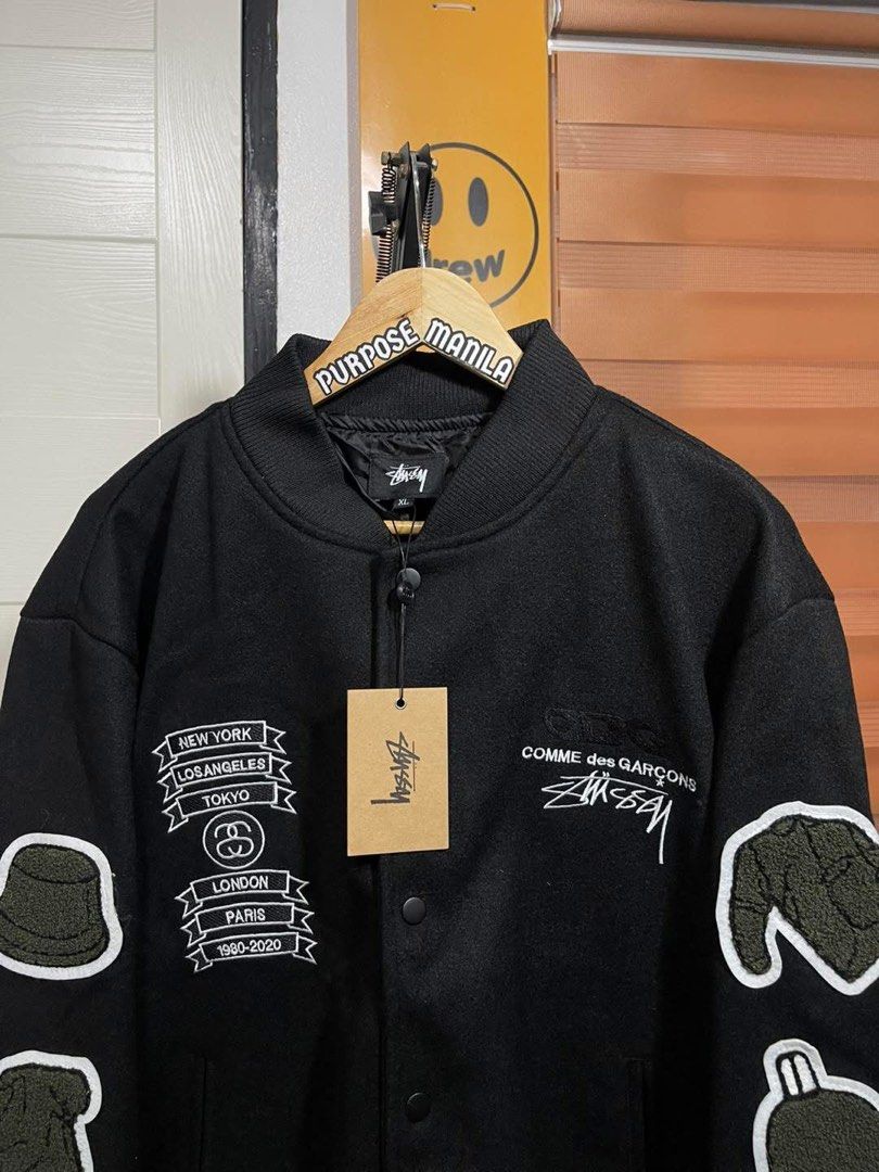 Stussy x CDG Jacket (Category: Coats, Jackets and Outerwear) located in Caloocan City. Submitted by premiumwatchesph (Listing ID 1394754087, Image 2). Description: Grab and Lalamove ready. Size: S-XL.