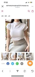 thedays白色短袖高領上衣64234489415682110