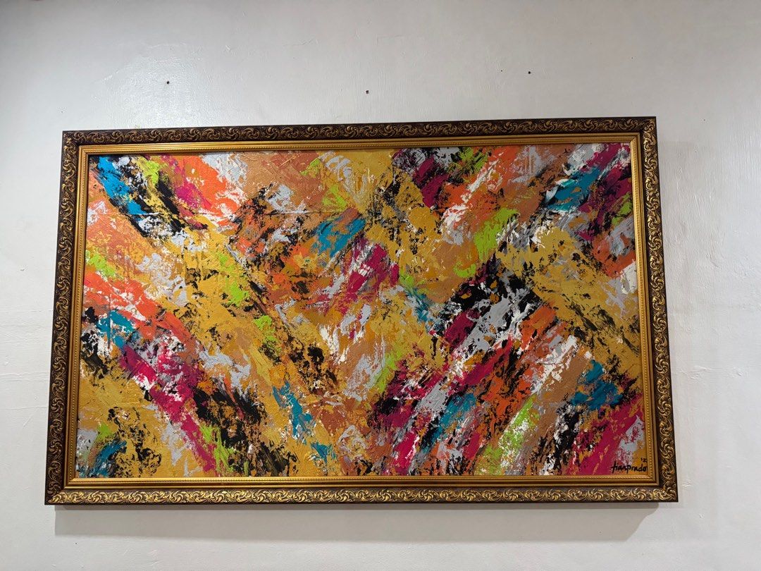 3x5ft Framed Painting with COA (Category: Wall Decor) located in Muntinlupa City. Submitted by goldinmygarage (Listing ID 1394806508, Image 1). Description: .
