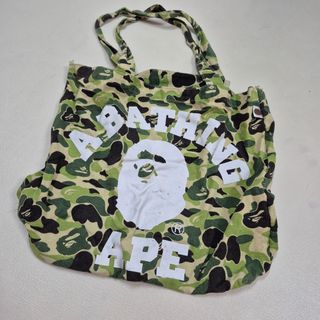 (買東西滿$50可免費送 ) A Bathing Ape BAPE 迷彩圖案 布質 輕便環保袋 tote bag  少用 大埔面交64194758930562110