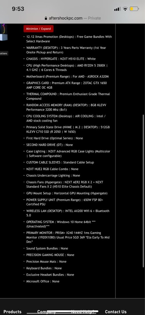 Aftershock PC - Hypergate NZXT H510 Elite Gaming PC, Computers & Tech ...