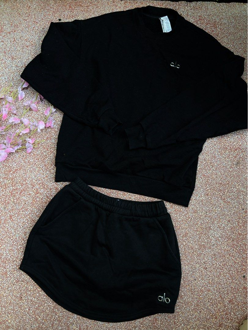 ALO SWEATSHIRT AND SKIRT (Category: Activewear) located in Taguig. Submitted by sbmanilaaa (Listing ID 1394786950, Image 1). Description: PM IS THE KEY.