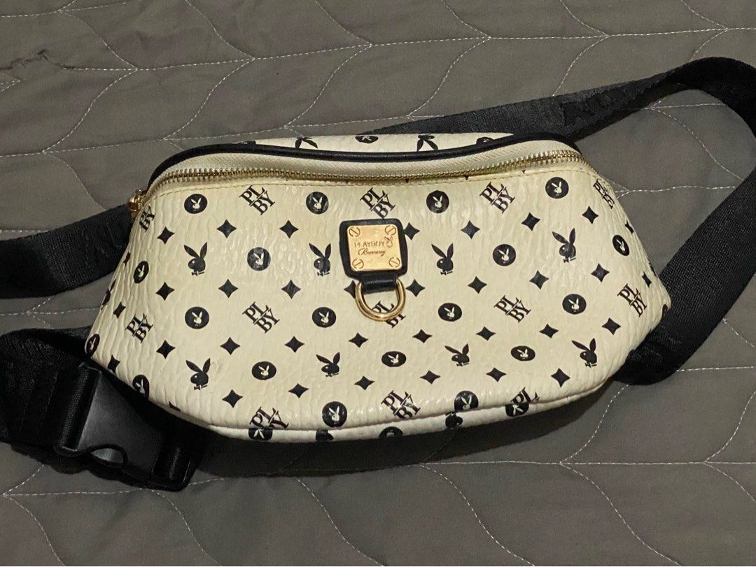 authentic playboy bunny monogram waist/chest bag (white) (Category: Cross-body Bags) located in Los Banos. Submitted by oddklay (Listing ID 1394876490, Image 1). Description: never used bought sa malaysia.