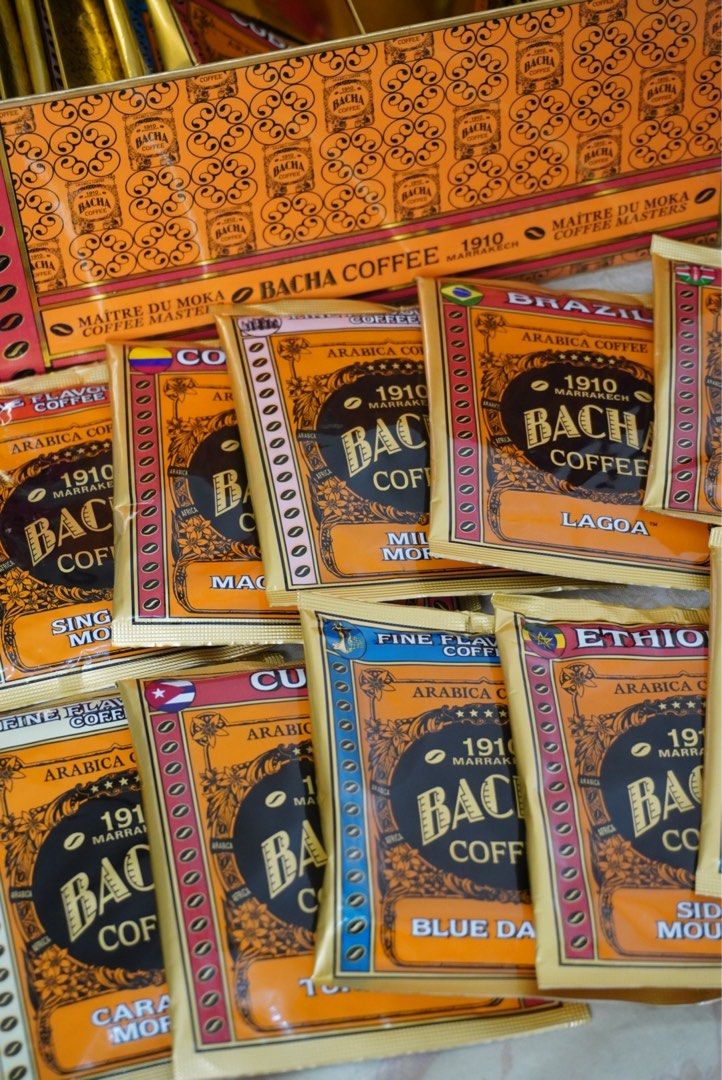 Bacha Coffee Bags (Category: Beverages) located in Argao. Submitted by jowceeee (Listing ID 1394894745, Image 2). Description: Expiry: October 2027 Php: 150 / Pack Available flavors: - Baraka Decaffeinated - Caramelo Morning - Milano Morning - Blue Danube - Turquino - Singapore Morning - Sidamo Mountain - Magdalena - Lagoa - Mount Kenya.