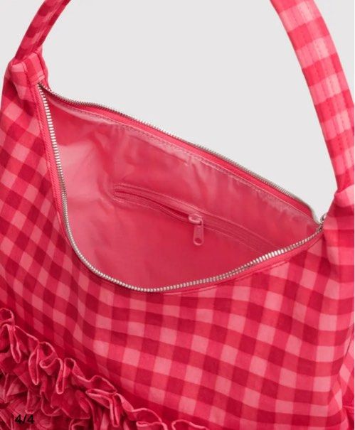 Baggu x Molly Goddard Ruffle Shoulder Bag - Ruby Gingham, Women's