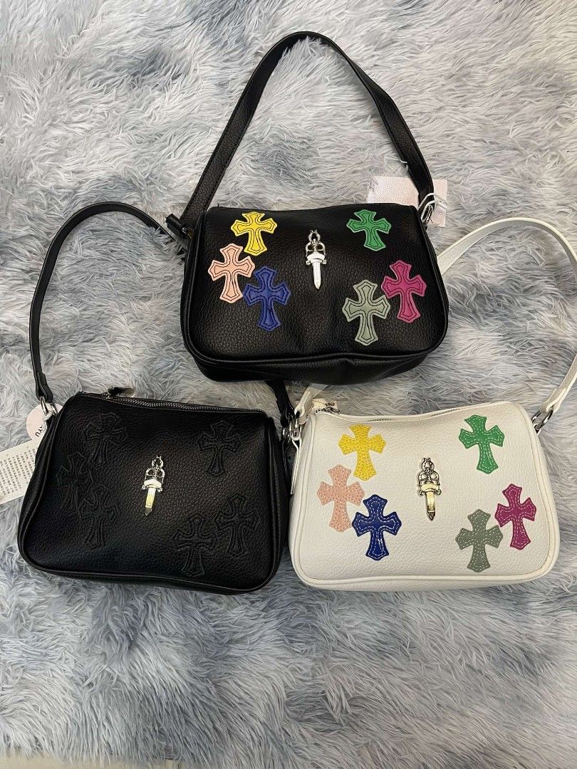 CHROME HEARTS SLING BAG (Category: Shoulder Bags) located in Manila. Submitted by l.amnlgarments (Listing ID 1394884193, Image 1). Description: CHROME HEARTS CROSS PATCHES LEATHER SLING BAG.