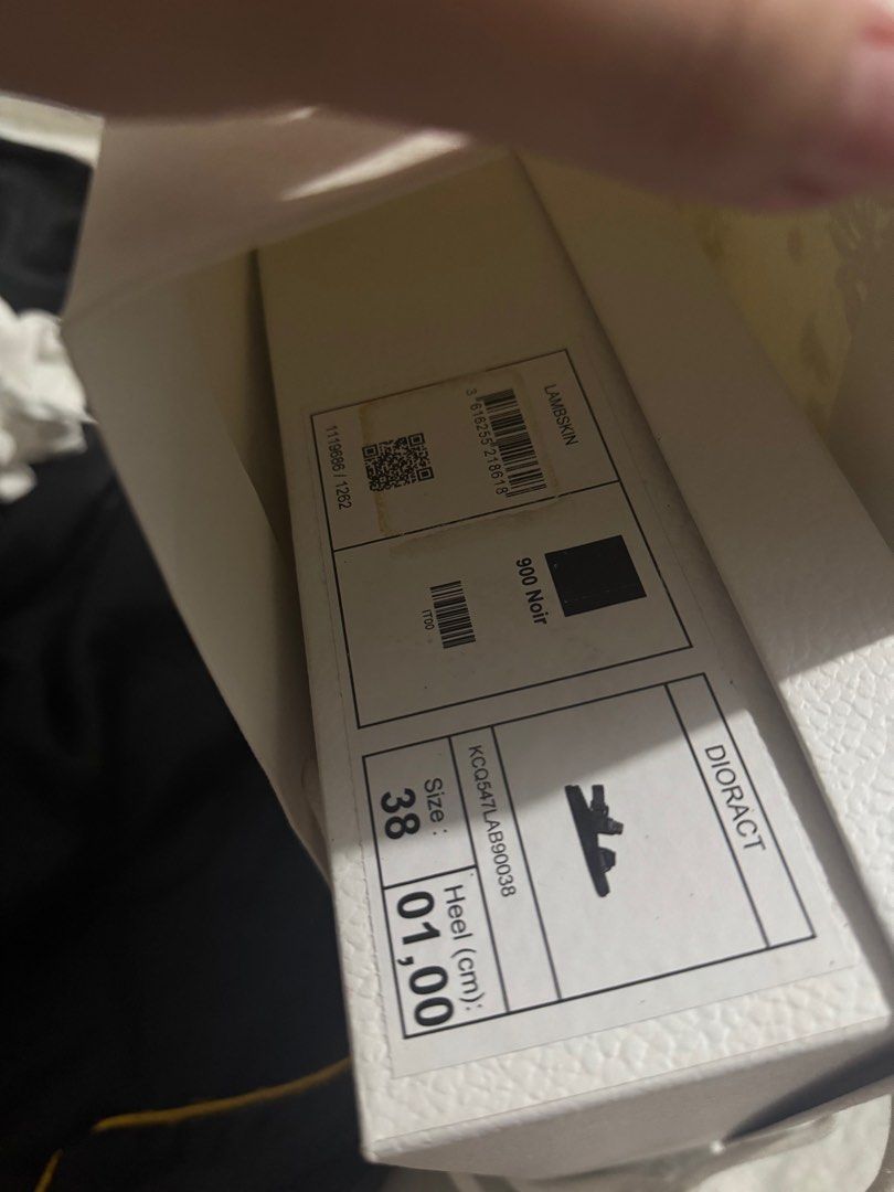 Authentic DIORACT BLACK SANDALS - Size 38 Lambskin Complete (Category: Sneakers & Footwear) located in Bacolod City. Submitted by silvermannequin (Listing ID 1394930603, Image 2). Description: Complete with Box and Store Receipt.