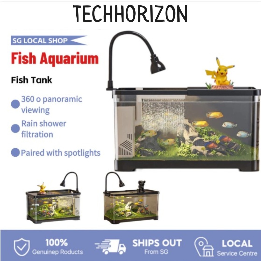 Ecological Fish Tank with Built-In Filter & Pump – Crystal Clear Mini ...