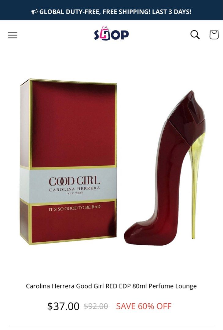 Good girl carolina hererra (Category: Announcements) located in Muntinlupa City. Submitted by ababrl (Listing ID 1394832274, Image 3). Description: Selling my carolina hererra brand new. 80ml pasabuy from dubai legit 💯 % Money back guaranteed Rfs: migrating soon. .