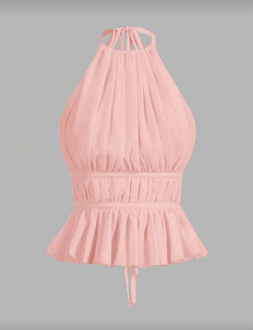 Halter Neckline Waist-Tied Backless Tank Top (Category: Sleeveless) located in Manila. Submitted by kimroraro (Listing ID 1394799421, Image 2). Description: Rfs: too small for me.