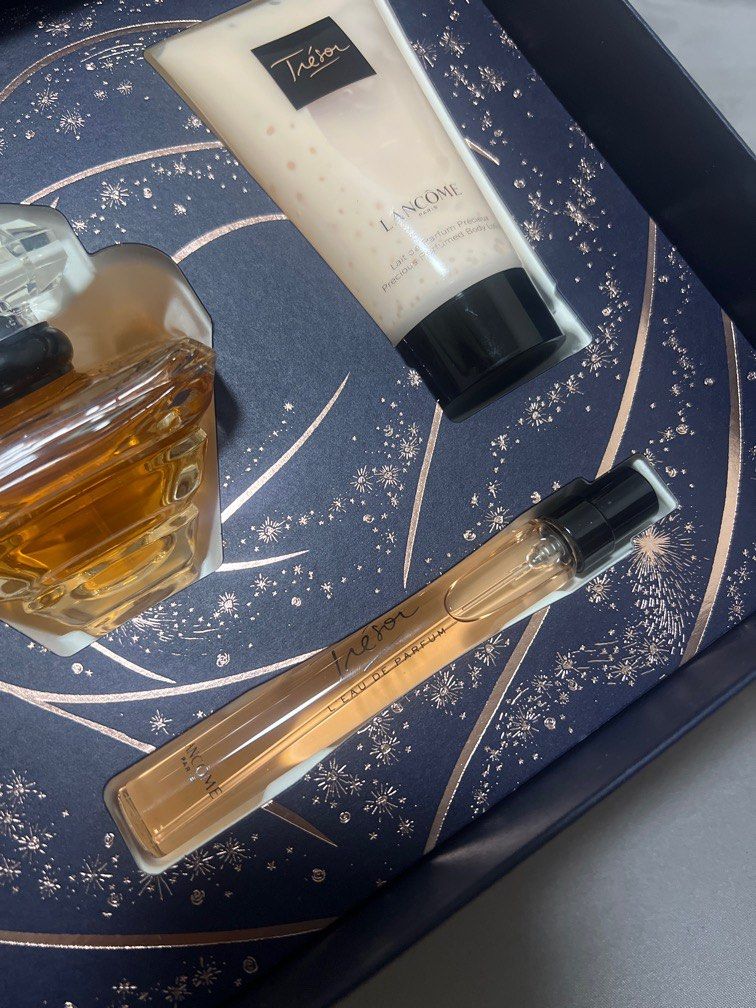 Lancome Tresor set (Category: Fragrance & Deodorants) located in Paranaque City. Submitted by flfdeclutter (Listing ID 1394802918, Image 3). Description: Lancome Tresor Set 50ml EDP 50ml body lotion 10ml spray Bought for 7k Selling for 3,500! Lalamove/Grab/J&T/Gogoexpress/LBC.
