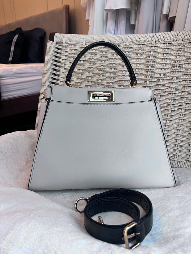 EXOTIC LARGE Fendi White Mini Peekaboo Iconic Python Handle LARGE SHANGHAI (Category: Luxury Bags & Wallets) located in Valenzuela. Submitted by closetsale2025 (Listing ID 1394817064, Image 1). Description: .