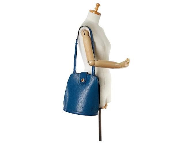 Louis Vuitton Epi Leather Bucket Bag (Category: Luxury Bags & Wallets) located in Makati City. Submitted by martinoloco (Listing ID 1394903837, Image 2). Description: - Authentic Louis Vuitton bucket bag - Crafted from structured Epi leather - Stunning blue exterior - Secure top flap closure with gold-tone clasp - Adjustable shoulder strap - Subtle LV logo embossing - Stylish and functional design - Ideal for daily use - DM me for more photos - c