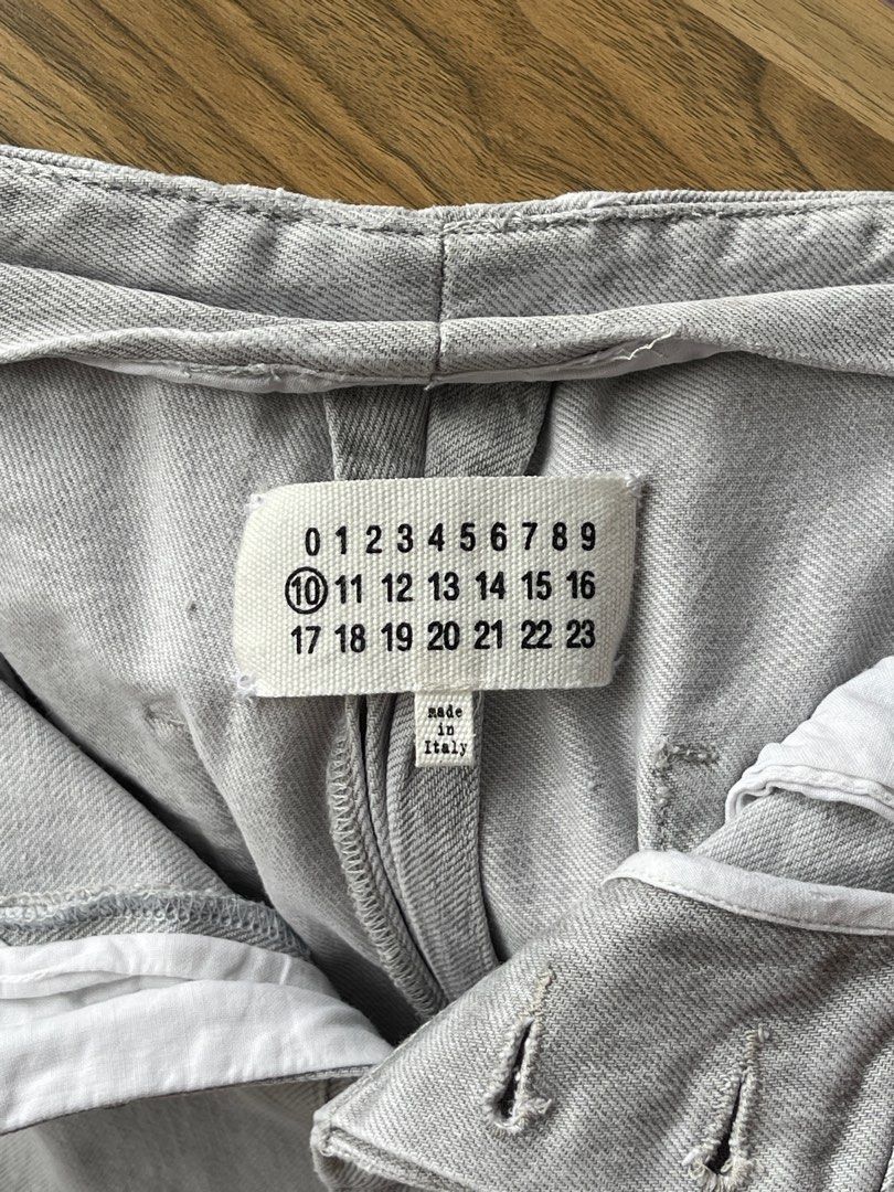 Maison Margiela Gray Denim Pants (Category: Jeans) located in Paranaque City. Submitted by vincedaniel (Listing ID 1394806401, Image 1). Description: Maison Margiela Gray Denim Pants 100% Cotton Made in Italy Great Condition Measurements: Waist: 33” Outseam: 36” Inseam: 25” Leg opening: 8” ₱4,100.