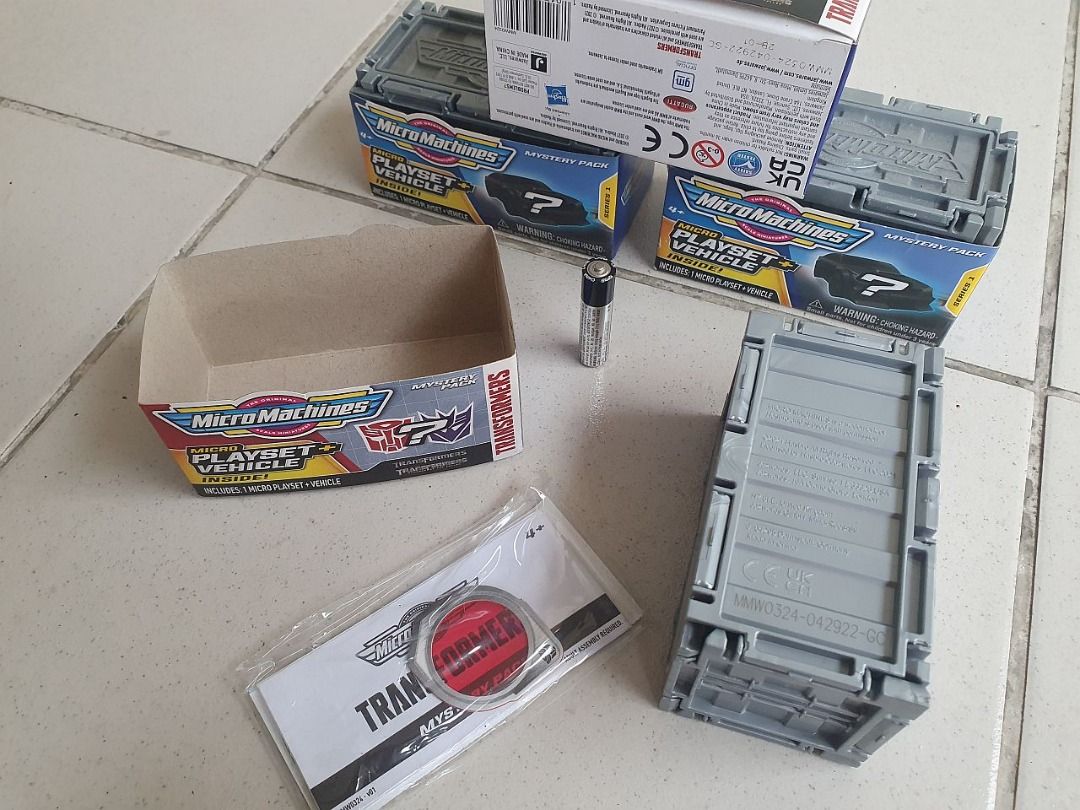 Micro Machines Transformers Mystery Pack Playsets (Category: Action & Battle Toys) located in Quezon City. Submitted by nextnoel (Listing ID 1394862696, Image 2). Description: Micro Machines 2022 Transformers Mystery Pack Playsets = 500 each or 1800 for the set of 4 The set includes: - Optimus Prime - Megatron - Nemesis Prime (2x) Items are still sealed in plastic bags. Meet-ups can be arranged, but pick-up through couriers is preferred..