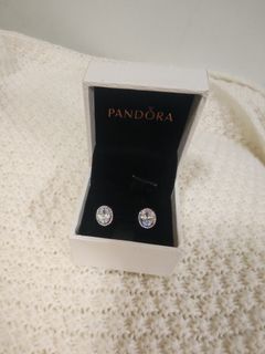 Pandora earrings 鵝蛋形閃石耳環64201643958531110