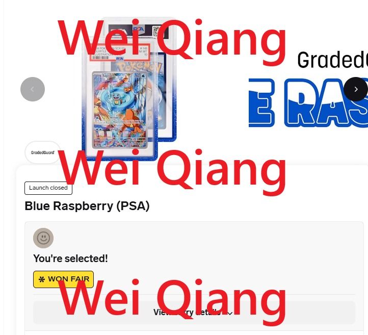 LAST ONE] Graded Guard Blue Raspberry PSA Limited Edition, Toys