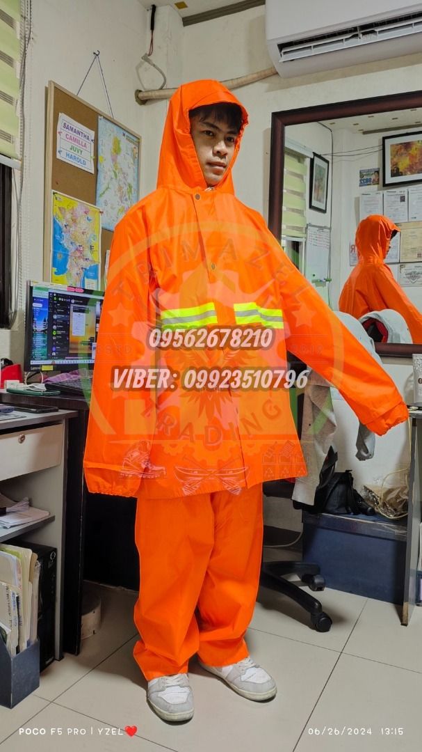 raincoat willis/poncho (Category: Construction Tools & Equipment) located in Pasig City. Submitted by mikoysweet16 (Listing ID 1394852283, Image 1). Description: ✅ Guaranteed lowest price ✅ Quality products ✅ Big discount for bulk orders ✅ 100% LEGIT TRUSTED SUPPLIER! ✅ With Complete Legal Documents ✅ BIR 📍Open For Bulk Orders 📍Request For Quotation And For More Questions “Scratches, Minor Dent are considered normal because of the shipment of i