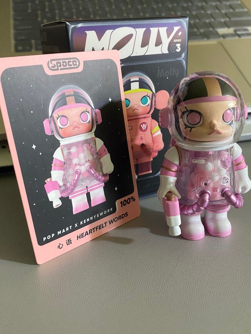Space Molly Series 3 "Heartfelt Words" (Category: Designer & Blind Box Toys) located in Manila. Submitted by cluttercureinc. (Listing ID 1394891593, Image 1). Description: Opened and only put some acrylic case on it for display. RFS: Will purchase space molly from other series.