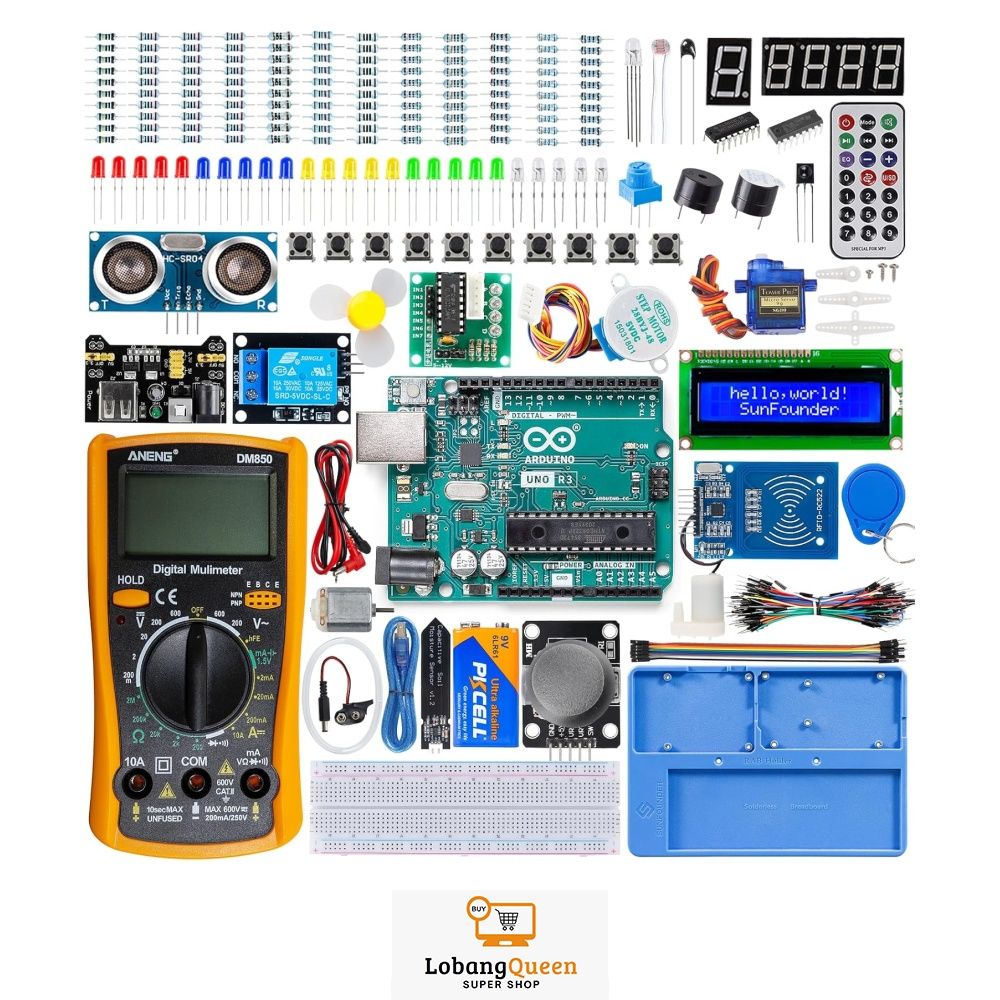 Kit Débutant électronique Avec Arduino Uno - 25 Projets, Multimètre, Capteurs - Apprentissage Programmation Et Microcontrôleurs