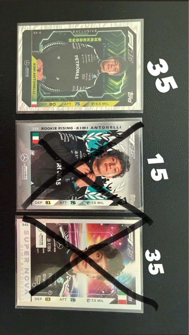 Topps F1 2025 Kimi Antonelli Trading Cards 2025, 興趣及遊戲, 收藏品及紀念品, 明星周邊 ...