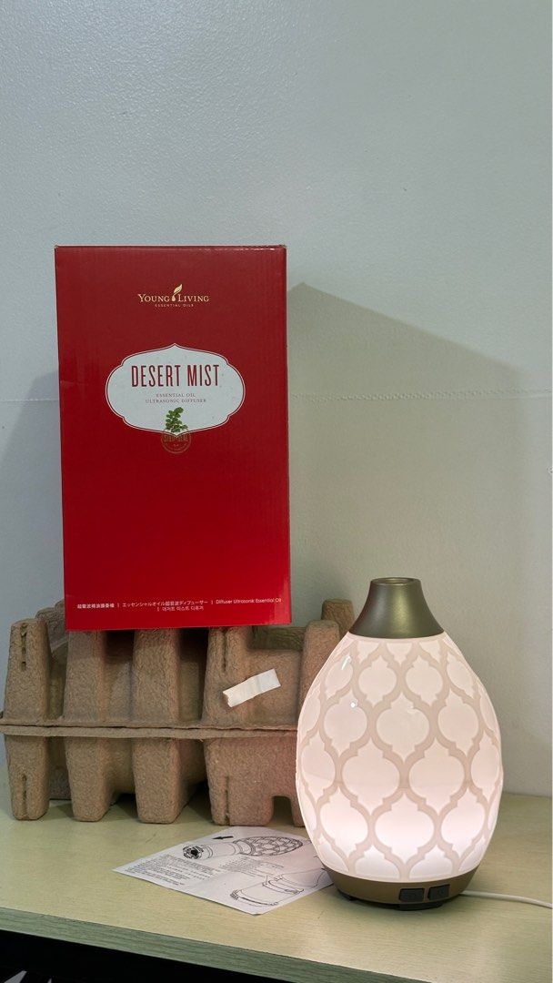 Young Living Desert Mist Diffuser - complete with box (Category: Home Fragrance) located in Valenzuela. Submitted by neeer (Listing ID 1394945838, Image 2). Description: Young Living Desert Mist Diffuser Like new, used a few times Complete with box P2800 *Item is cross-posted. First to pay gets it. Ships within the day or the next day. *Shipping fee c/o Buyer — J&T Express or Lalamove.