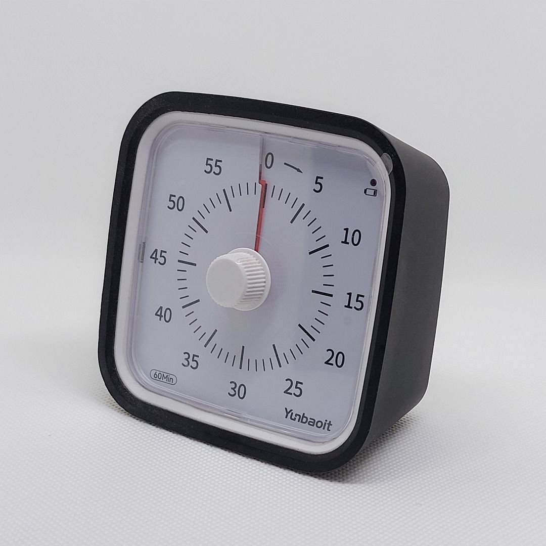 Yunbaoit 60-Minute Timer With Protective Case (Category: Clocks) located in Allen. Submitted by omoriii (Listing ID 1394956151, Image 1). Description: - 60-minute timer - Clear, easy-to-read dial - Stylish black square design with white dial and knob - Back settings include 3s, 30s, and more - Requires 1 AA battery.
