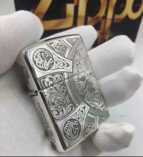 New Authentic Zippo Kerosene Lighter Four Horsemen of the Apocalypse White Copper Armor Several64209858937218110