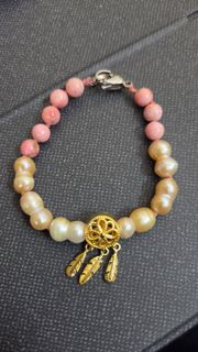 薔薇輝 + 淡水珍珠手鏈 Pearl and Rhodonite Bracelet with Feather Charms64208116901378110