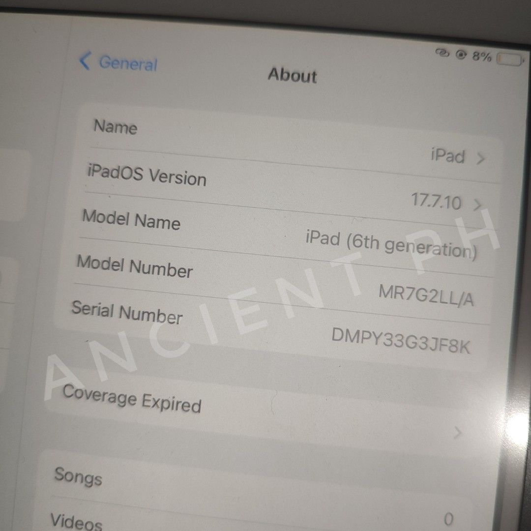 Apple iPad 6th Generation (wifi) FREE Case, stylus Pen (Category: iPad) located in Makati City. Submitted by ancientph (Listing ID 1393828918, Image 3). Description: Selling my lightly used (not abused) iPad. I only used it for business purposes. With a free skyblue ipad case and universal stylus pen compatible for iPad Gen6. RFS: Need funds to study. Color: Silver Capacity: 32GB Size and Weight: Height: 9.4 inches (240 mm) Width: 6.6 inches (169