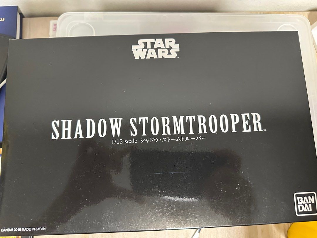 Bandai Star Wars 1/12 Shadow Stormtrooper (Category: Toys & Games) located in Singapore. Submitted by silversurfer168 (Listing ID 1395092697, Image 1). Description: Brand new model kit.