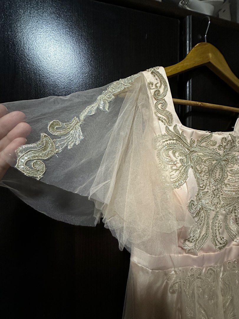 Beige Formal Dress for wedding (Category: Evening dresses & gowns) located in Quezon City. Submitted by easyfindsforless (Listing ID 1395159025, Image 3). Description: Customized Gown Simple Elegant Mother of the Bride Dress Used once ONLY Very Comfy .