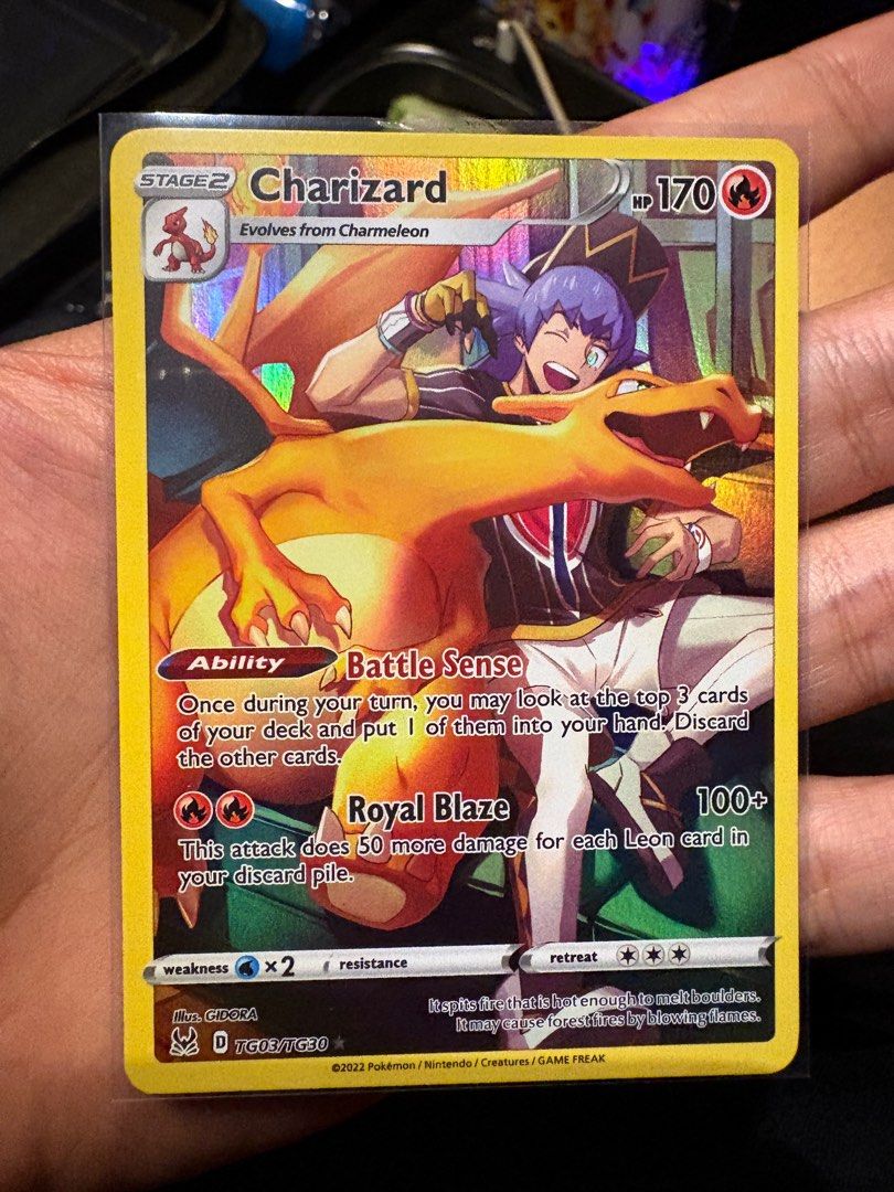 Charizard TG03/TG30 Pokemon Card, Hobbies & Toys, Toys & Games on Carousell