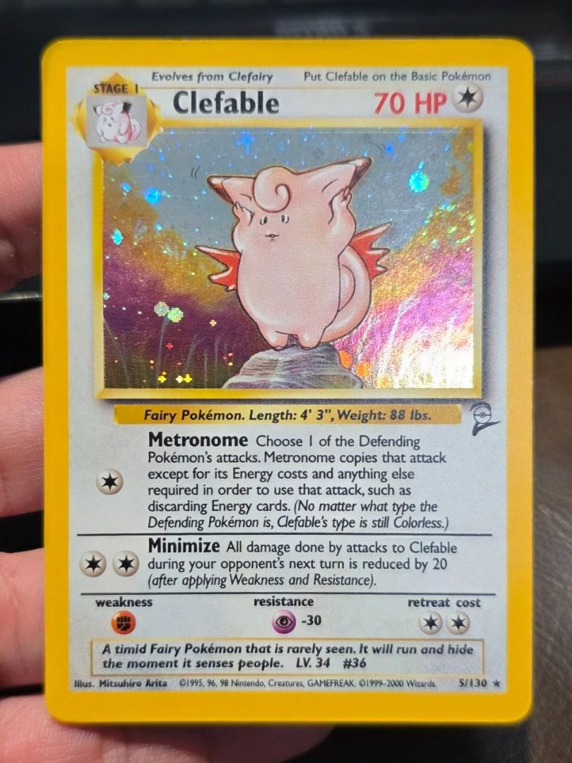 Clefable #5 - Pokemon Vintage 2000 Base Set 2 - LP+ (Swirl), Hobbies ...