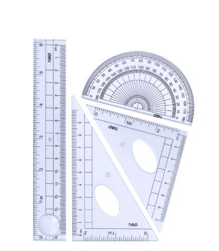 Deli Ruler Set and Compass (Category: Stationery & School Supplies) located in Pasig City. Submitted by hazzelle.co (Listing ID 1394997763, Image 3). Description: 📦 Contents: 1 Compass 1 Protractor 2 Triangle rulers (45° and 30°/60°) 1 Straight ruler (wala na po ito) Extra pencil leads 📌 Brand: Deli / Uspree 📍 Usual use: Math, Drafting, Geometry (students from elementary to college)..
