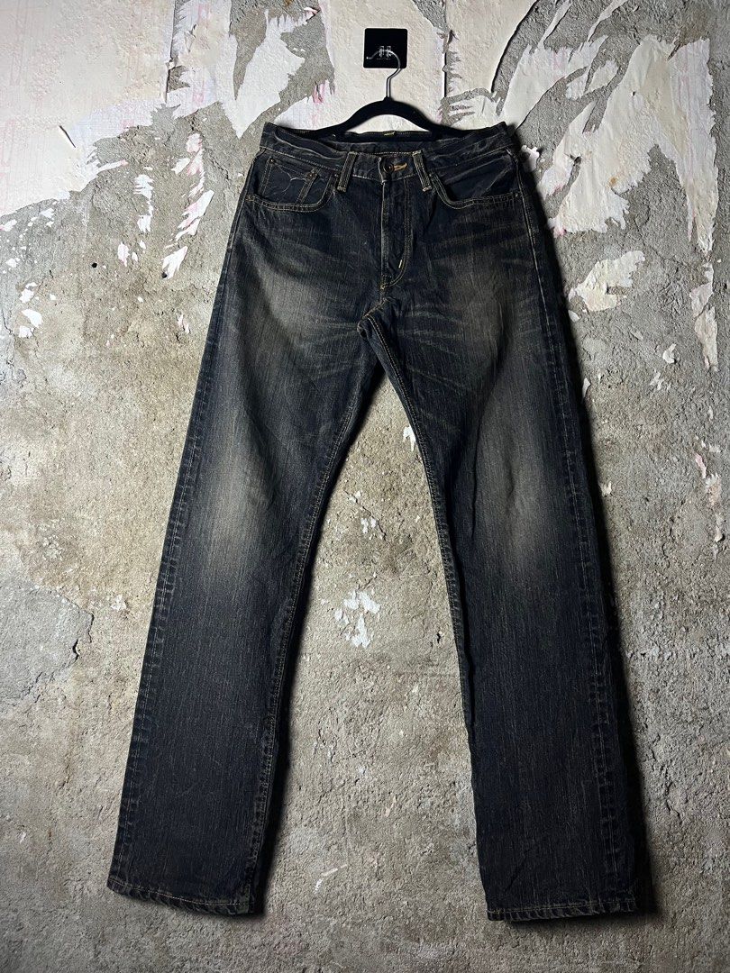 Edwin 505ZX Japanese Selvedge (Category: Jeans) located in Cavite. Submitted by kulotjunks (Listing ID 1395124887, Image 1). Description: Edwin 505ZX Japanese Selvedge Size: W 28 L 33 Waist: 29-30 Length: 44 Thigh: 14 Hem: 8 Excellent condition 🏷️ Price: 1500.