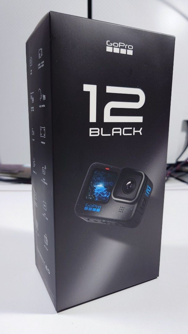 GoPro Hero 12 (Black) (Category: Cameras) located in Makati City. Submitted by ppomidyar (Listing ID 1395136500, Image 1). Description: High Dynamic Range (HDR) Video: Captures more detail in bright and dark scenes, offering enhanced color and contrast, especially when shooting in 5.3K and 4K resolutions. HyperSmooth 6.0 Stabilization: Delivers incredibly smooth footage, maintaining excellent stability even during intense action. 360° Horizon Loc