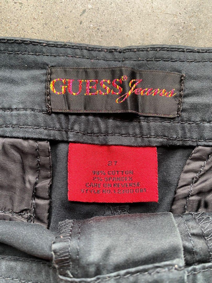 Guess Jeans Black Shorts Size 27 (Category: Shorts) located in Quezon City. Submitted by maravia (Listing ID 1395081260, Image 3). Description: - Guess Jeans shorts - Size 27 - Button closure - Two back pockets - Guess logo embroidery - Material: 98% cotton, 2% spandex - Stylish and comfortable.
