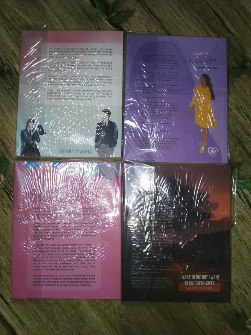 Heart Yngrid Books - Limited Edition (Category: Storybooks) located in Mangaldan. Submitted by jshopcorner (Listing ID 1395018793, Image 1). Description: - Heart Yngrid book set - Includes: - "Status: Single (Limited Edition)" - "The Naked Truth" - "Kasingkasing" - "I Want to Die but I Want to Eat Kwek-Kwek" - All books are in original packaging..