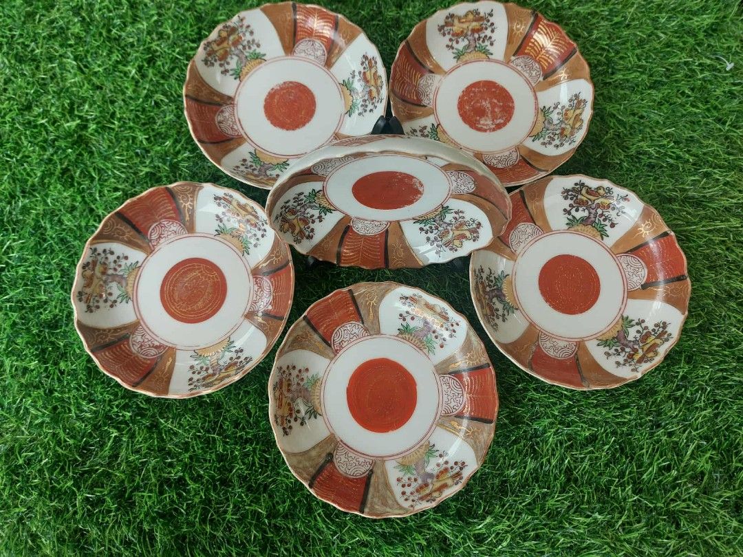 Imari Oriental Side Dish Plates (6 Plates) (Category: Dinnerware & Cutlery) located in Quezon City. Submitted by sgoecss005 (Listing ID 1395113726, Image 2). Description: Visible flaws can be seen (Some scratches and gold rub).